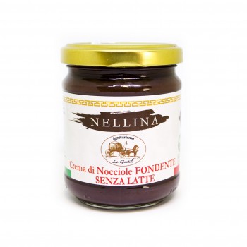 NELLINA  CREMA DI NOCCIOLE DELLA TUSCIA FONDENTE DA SPALMARE  SENZA GLUTINE